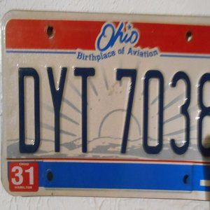 Ohio License Plate SINGLE